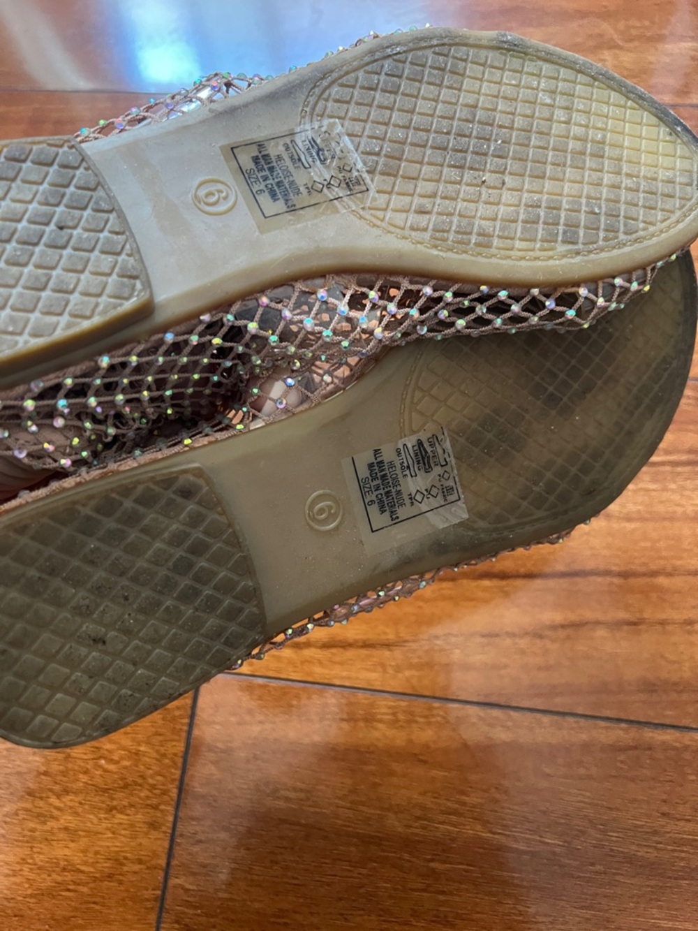 ✨AKIRA Glitter Mesh Ankle Sock Sandals✨ - Picture 5 of 7